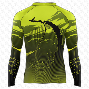 Camisetas de compresión personalizadas de manga larga con logo personalizado, material de poliéster y spandex, impresión por sublimación, Rash Guard para hombre - Product Image 6