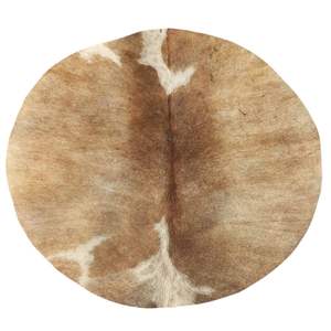 round, hairy goat skin, likely intended as a replacement <b>drum</b> head for a djembe or other African <b>drum</b> - Product Image 1