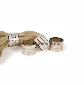 Rond de serviette en nacre de haute qualité avec laiton pour décorations de maison et de fête de mariage stocké pour la cuisine et la table - Product Image 1