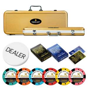 แซนด์คาสิโน40มม. 4200กรัมชิปเซ็ตโป๊กเกอร์ดินเผา300ชิ้นพร้อมถาด - Product Image 1