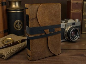 Carnet de notes artisanal en cuir rustique avec pages lignées et non lignées, journal d'écriture vintage, carnet de croquis, cadeau pour écrivains - Product Image 4