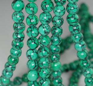 Cuentas sueltas redondas de turquesa verde natural, cuentas de turquesa pulidas y lisas para la fabricación de joyas, collares y pulseras. - Product Image 5