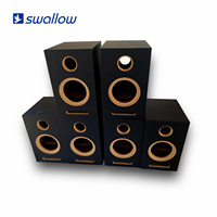Boîtiers de haut-parleurs MDF personnalisés, boîtes en bois vides pour l'audio domestique, les haut-parleurs de voiture, les caissons de basses, OEM ODM, crossover bidirectionnel, impédance 8 ohms