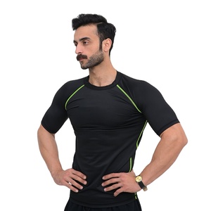 Alta calidad al por mayor ropa de gimnasio logotipo personalizado transpirable compresión transpirable gimnasio Atlético camiseta de secado rápido Deporte Camiseta - Product Image 5