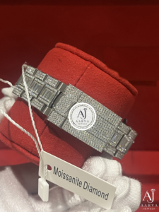 AARVA JEWELS นาฬิกาสแตนเลสสตีลสำหรับผู้หญิงสุดหรู 42 มม. ตัวเรือนคริสตัลแซฟไฟร์ อะนาล็อก มิโยตะ ควอตซ์ 20 มม. ตัวล็อคแบบพับได้ - Product Image 4