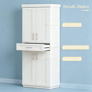 Armadio con Ripiani Regolabili per Cucina 30 X 15,75 X 72 Pollici - Product Image 3