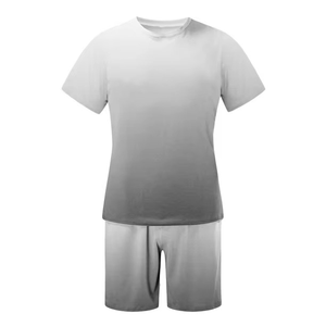Camiseta Transpirable con Logotipo Personalizado, la Más Vendida, MOQ Bajo, con Conjuntos de Pantalones Cortos, Logotipo Personalizado, Conjuntos de Pantalones Cortos para Hombre de Talla Grande - Product Image 2