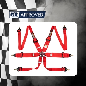 Arnés de Seguridad Profesional para Carreras FIA, Cinturón de 6 Puntos con Cierre de Aluminio para Auto de Carreras, OEM, ODM, Logotipo y Color Personalizados - Product Image 1