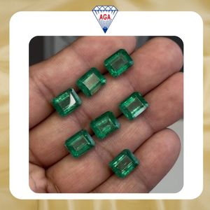 Émeraude naturelle zambienne taille octogonale, pierre précieuse brute, cristal vert pur, fabrication artisanale, vente en gros, fabrication de bijoux, pierres en vrac, qualité AAA, approvisionnement - Product Image 6