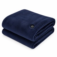 Couverture électrique portable 80x150cm, prise 12V pour voiture, en polaire, 3 niveaux de chaleur, pour bureau, voiture et extérieur, certifiée CE/FCC/ETL