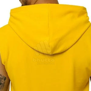 Sudaderas con Capucha sin Mangas para Hombre, al por Mayor, para Invierno, Fitness, con Cierre, de Poliéster/Algodón, Personalizadas, Impresión Digital, Secado Rápido, Transpirables - Product Image 4