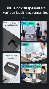 Caja de Madera con Forma de Caja de Pañuelos, Material ABS, Anti Grabación de Voz, Bloqueador de Grabadoras, 42 Cabezales Ultrasónicos, Respaldo de Energía Incorporado, Wi-Fi - Product Image 5