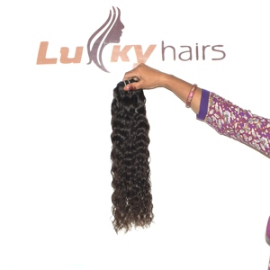 100% Cheveux Humains Indiens Remy Hydro Lock, Texture Vapeur, Coupe Droite, Bouclés Profonds, Paquets de Cheveux à Double Trame Faite à la Machine, Non Frisés, Tissage Direct - Product Image 1