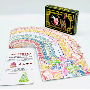 Jeu de cartes de magie MR RED Fox, jeu de 4 cartes de mentaliste espion, identifiées par le dos - Product Image 1