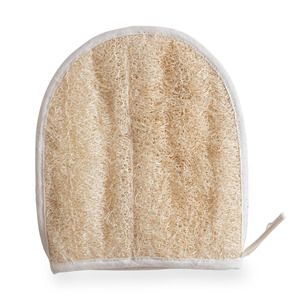 Gants de douche exfoliants en loofah à bon prix, naturels, compostables, faites à la main, pour le corps - Product Image 1