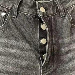 Custom Baggy Vintage Acid Washed Heavy Denim Cotton Flare Cut and Sew Flared Summer Shorts Jeans Embroidery Logo Distress Jorts - Product Image 4