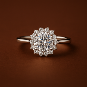 IGI Certified Round Lab Grown Diamond Engagement <b>Ring</b> for Women 14K Solid Gold Halo <b>Solitaire</b> <b>Ring</b> Custom Diamond Promise <b>Ring</b> - Product Image 2