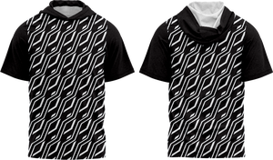 Camiseta con Capucha para Hombre, Diseño Geométrico, 100% Poliéster, Impresión por Sublimación, Secado Rápido, Manga Corta, Estilo Casual, Corte Regular, para Primavera - Product Image 4