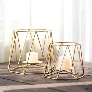 Matte Black Iron <b>Tea</b> Light Candle Holder Set 5-Cup Glass Votive <b>Stand</b> Luxury Table Centerpiece For Living Room Home Decoration - Product Image 3