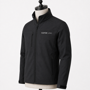 Chaqueta Softshell Transpirable para Hombre, Cuello Alto, Cierre de Cremallera, Logotipo Personalizado, Resistente al Agua, para Actividades al Aire Libre - Product Image 4