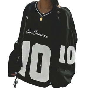 Maillot de football américain personnalisé noir et or pour homme, col en V, manches courtes, maille respirante, impression sublimée, nom de l'équipe, numéro 00 - Product Image 1