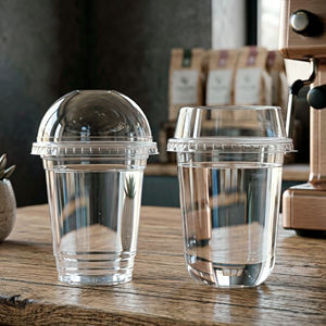 QUANG QUAN Disposable Transparent Single Wall PP 16oz 22oz 95mm Diameter <b>Cups</b> for Coffee Tea & Cold Beverages - Product Image 6