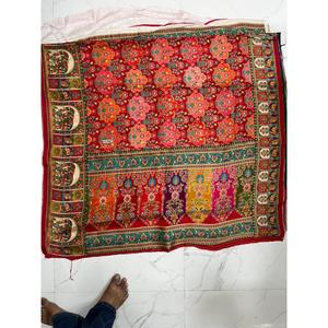 Sari de Seda Viscosa Pura Estampada de Excelente Calidad, Prenda Tradicional Elegante para Festivales y Uso Cultural a Precio de Exportación - Product Image 1