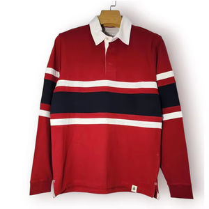 Polo homme à manches longues rayé Crazy Maker 2026 – Vente en gros – Personnalisable pour le golf, le football et le rugby – Tissu épais - Product Image 3