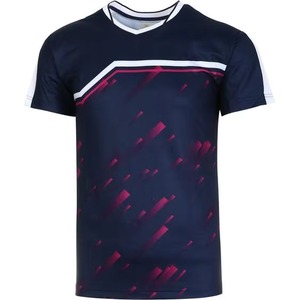 Vêtements de sport d'été unisexes à manches courtes, imprimés, respirants, à séchage rapide, en jersey, vente en gros, vêtements de padel, de tennis et de badminton, logo sur la taille avant - Product Image 4