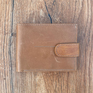 Nueva fábrica, venta al por mayor, 100%, billetera de cuero genuino, estilo Vintage Simple hecho a mano, billetera de cuero de grano completo Real para hombres, billetera para tarjetas de crédito - Product Image 2
