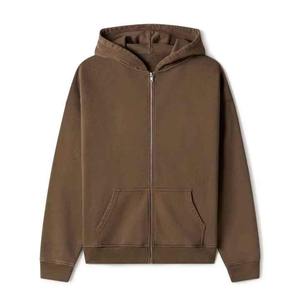 Oversized Zipper Hoodie Mens Relaxed Streetwear Hooded Sweatshirt With Front Pockets Heavyweight Casual Fashion Zip Up <b>Jackets</b> - Product Image 1