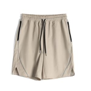 Logo personnalisé du fabricant d'usine Short de sport pour hommes Tissu tissé 100% coton avec fermeture à la taille élastique Décoration à motif solide - Product Image 6