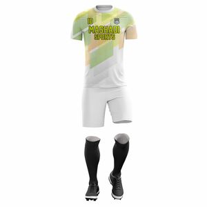 Adult Soccer Club Teams Uniform Sets Breathable 100% Polyester Sublimated Printed Short Sleeve Custom Logo Anti-Bacterial UV - Product Image 2