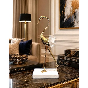Sculptures de flamants roses en pierre de cristal naturelle de haute qualité, objet décoratif pour le bureau, décoration intérieure, sculptures d'oiseaux flamants roses - Product Image 6