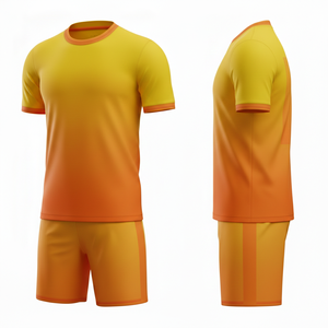 ชุดฟุตบอลแบบ unisex พร้อมกางเกงขาสั้น ชุดลำลองสองชิ้น ชุดฝึกซ้อมฟุตบอล ชุดออกกำลังกาย ชุดกีฬา รับผลิตตามแบบ OEM - Product Image 3
