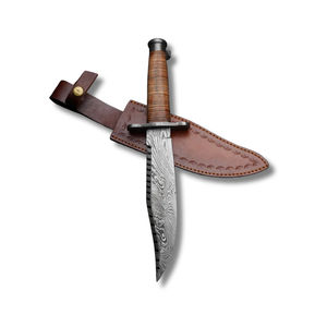 Cuchillos de Caza de Acero de Damasco de Primera Calidad, Mango Cómodo, Cuchillo Skinner de Alta Dureza, Cuchillo de Caza para Exteriores - Product Image 1