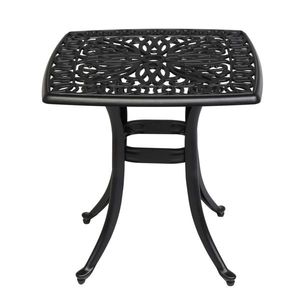Tavolo Quadrato in Alluminio Pressofuso per Esterni, Coppia di Tavolini da Giardino o Bordo Piscina, Tavolo da Cocktail Resistente per Bar all'Aperto - Product Image 2