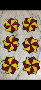 Posavasos de Lana Hechos a Mano con Flores Bordadas, Manteles Decorativos para el Hogar, Regalos Festivos y Uso en la Cocina - Product Image 2