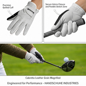 Guantes de Golf Transpirables de Excelente Calidad, Ligeros, con Agarre Estable de Cuero Genuino, en Oferta, Unisex - Product Image 5