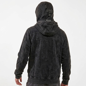 เสื้อฮู้ดบาลาคลาวาสำหรับผู้ชาย แบบซิป ¼  ซิปยาว ¼  ผ้าวอช  เสื้อฮู้ดบาลาคลาวาผู้ชาย ซิป  เสื้อฮู้ดฤดูหนาว  ผ้าวอชแบบแอซิด  เสื้อฮู้ดมีฮู้ดแบบมาส์กหน้า - Product Image 2
