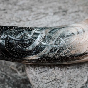 Cuerno de Búfalo Tallado a Mano, con Forma Natural Pulida, Estilo Vikingo, para Decoración del Hogar - Product Image 5