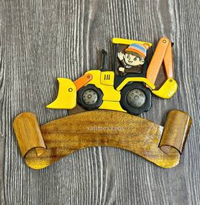 Placas de madera artesanales para puerta, decorativas con dibujos animados para niños, placa de nombre vintage, hechas en Vietnam. - Product Image 4