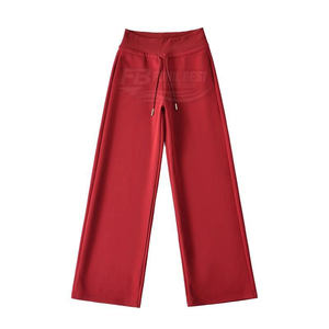 Pantalon de jogging écoresponsable pour femme en Spandex/Nylon, taille haute élastique, coupe ample à jambe large, cordon de serrage réglable, anti-transpiration - Product Image 6