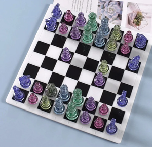 Luxury Resin <b>Chess</b> <b>Set</b> With Board And Resin Pieces Artistic Decorative Game Board For Home Interior Design - Product Image 6