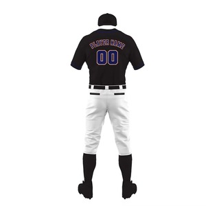 Men's Printed Short Letter Quick Dry Breathable Anti-Bacterial Baseball Jersey Uniform Set Custom Professional Match Training - Product Image 2