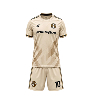 Conjunto de Uniforme de Fútbol Personalizado para Hombre, Camiseta de Manga Corta, Transpirable, de Secado Rápido, con Logotipo Personalizado, para Entrenamiento y Partido - Product Image 1