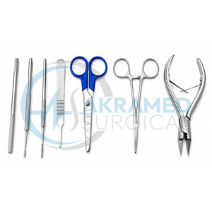 Kit chirurgical Akramed PNA pour avulsion partielle de l'ongle, en acier inoxydable, ensemble d'instruments chirurgicaux manuels de podologie, certifié CE - Product Image 2