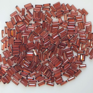 โกเมนสีแดงธรรมชาติ 5x2 มม. ทรงบาแกตต์ คุณภาพดีที่สุด พลอยหลวม รับรองคุณภาพสำหรับทำเครื่องประดับ - Product Image 3