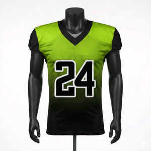 Maillot de football américain personnalisé pour équipe, tissu polyester premium, design léger, panneaux respirants, coupe athlétique confortable - Product Image 1