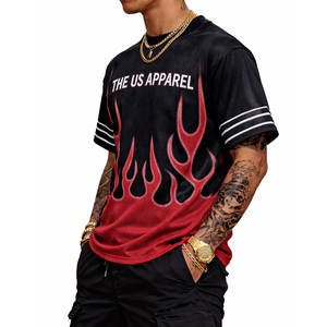 Camisetas de malla para hombre con estampado de números, camiseta de fútbol americano, camiseta gráfica extragrande, ropa de calle informal, camiseta de verano. - Product Image 4